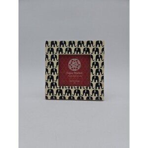 Jaipur Market‎ Elephant Photo Frame 4x4 Black And White Abstract India 6.5 x 6.5